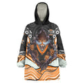 Wests Tigers Wearable Blanket Hoodie The Scream of Lightning Eyes - Indigenous Dot Ripping Effect
