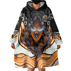 Wests Tigers Wearable Blanket Hoodie The Scream of Lightning Eyes - Indigenous Dot Ripping Effect
