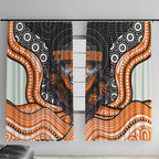Wests Tigers Window Curtain The Scream of Lightning Eyes - Indigenous Dot Ripping Effect