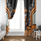 Wests Tigers Window Curtain The Scream of Lightning Eyes - Indigenous Dot Ripping Effect