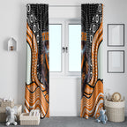 Wests Tigers Window Curtain The Scream of Lightning Eyes - Indigenous Dot Ripping Effect