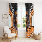Wests Tigers Window Curtain The Scream of Lightning Eyes - Indigenous Dot Ripping Effect