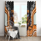 Wests Tigers Window Curtain The Scream of Lightning Eyes - Indigenous Dot Ripping Effect