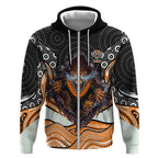 Wests Tigers Zip Hoodie The Scream of Lightning Eyes - Indigenous Dot Ripping Effect