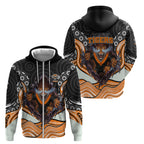Wests Tigers Zip Hoodie The Scream of Lightning Eyes - Indigenous Dot Ripping Effect