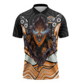 Wests Tigers Zipper Polo Shirt The Scream of Lightning Eyes - Indigenous Dot Ripping Effect