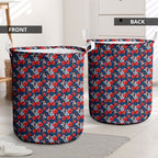 Sydney Roosters Laundry Basket Tropical Hibiscus Floral Seamless Rugby Mascot