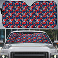 Sydney Roosters Auto Sun Shade Tropical Hibiscus Floral Seamless Rugby Mascot