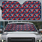 Sydney Roosters Auto Sun Shade Tropical Hibiscus Floral Seamless Rugby Mascot