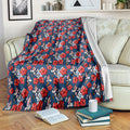 Sydney Roosters Blanket Tropical Hibiscus Floral Seamless Rugby Mascot