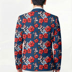 Sydney Roosters Blazer Tropical Hibiscus Floral Seamless Rugby Mascot