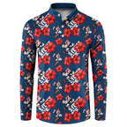 Sydney Roosters Button Sweatshirt Tropical Hibiscus Floral Seamless Rugby Mascot