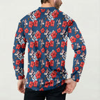 Sydney Roosters Button Sweatshirt Tropical Hibiscus Floral Seamless Rugby Mascot