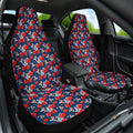 Sydney Roosters Car Seat Cover Tropical Hibiscus Floral Seamless Rugby Mascot