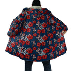 Sydney Roosters Cloak Tropical Hibiscus Floral Seamless Rugby Mascot