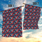 Sydney Roosters Garden Flag Tropical Hibiscus Floral Seamless Rugby Mascot