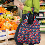 Sydney Roosters Grocery Bag Tropical Hibiscus Floral Seamless Rugby Mascot