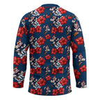 Sydney Roosters Hockey Jersey Tropical Hibiscus Floral Seamless Rugby Mascot