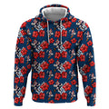 Sydney Roosters Hoodie Tropical Hibiscus Floral Seamless Rugby Mascot