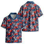 Sydney Roosters Kid Hawaiian Shirt Tropical Hibiscus Floral Seamless Rugby Mascot