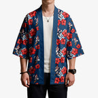Sydney Roosters Kimono Tropical Hibiscus Floral Seamless Rugby Mascot