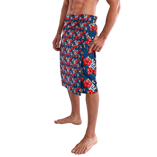 Sydney Roosters Lavalava Tropical Hibiscus Floral Seamless Rugby Mascot