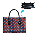 Sydney Roosters Leather Bag Tropical Hibiscus Floral Seamless Rugby Mascot
