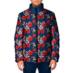 Sydney Roosters Padded Jacket Tropical Hibiscus Floral Seamless Rugby Mascot