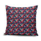 Sydney Roosters Pillow Cover Tropical Hibiscus Floral Seamless Rugby Mascot