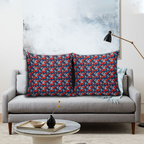 Sydney Roosters Pillow Cover Tropical Hibiscus Floral Seamless Rugby Mascot