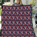 Sydney Roosters Quilt Tropical Hibiscus Floral Seamless Rugby Mascot