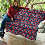 Sydney Roosters Quilt Tropical Hibiscus Floral Seamless Rugby Mascot