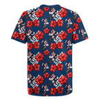 Sydney Roosters Rugby Jersey Tropical Hibiscus Floral Seamless Rugby Mascot