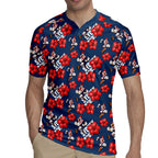 Sydney Roosters Rugby Jersey Tropical Hibiscus Floral Seamless Rugby Mascot