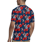 Sydney Roosters Rugby Jersey Tropical Hibiscus Floral Seamless Rugby Mascot