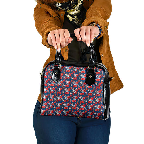 Sydney Roosters Shoulder Handbag Tropical Hibiscus Floral Seamless Rugby Mascot