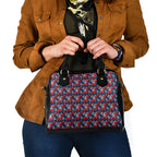 Sydney Roosters Shoulder Handbag Tropical Hibiscus Floral Seamless Rugby Mascot