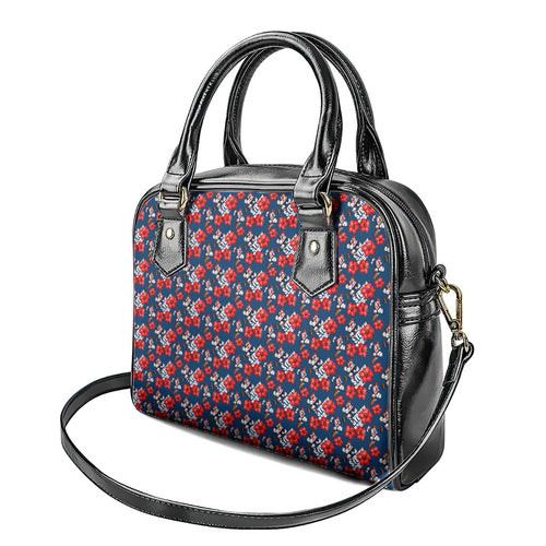 Sydney Roosters Shoulder Handbag Tropical Hibiscus Floral Seamless Rugby Mascot