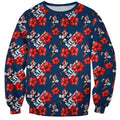 Sydney Roosters Sweatshirt Tropical Hibiscus Floral Seamless Rugby Mascot