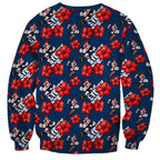 Sydney Roosters Sweatshirt Tropical Hibiscus Floral Seamless Rugby Mascot