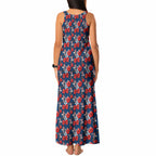 Sydney Roosters Tank Maxi Dress Tropical Hibiscus Floral Seamless Rugby Mascot