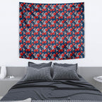 Sydney Roosters Tapestry Tropical Hibiscus Floral Seamless Rugby Mascot