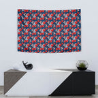 Sydney Roosters Tapestry Tropical Hibiscus Floral Seamless Rugby Mascot
