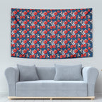Sydney Roosters Tapestry Tropical Hibiscus Floral Seamless Rugby Mascot