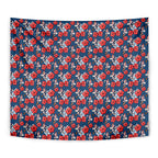 Sydney Roosters Tapestry Tropical Hibiscus Floral Seamless Rugby Mascot