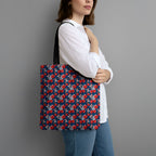 Sydney Roosters Tote Bag Tropical Hibiscus Floral Seamless Rugby Mascot