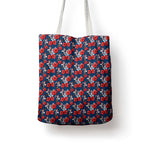 Sydney Roosters Tote Bag Tropical Hibiscus Floral Seamless Rugby Mascot