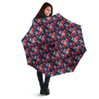Sydney Roosters Umbrella Tropical Hibiscus Floral Seamless Rugby Mascot
