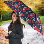 Sydney Roosters Umbrella Tropical Hibiscus Floral Seamless Rugby Mascot
