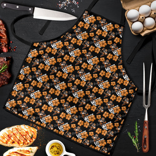 Wests Tigers Apron Tropical Hibiscus Floral Seamless Rugby Mascot